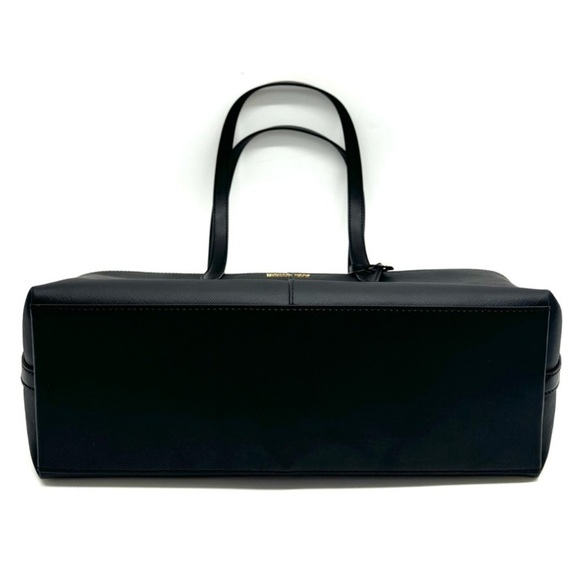 Michael Kors Medium Jet Set Travel Zip Tote Bag & Continental Wallet Black/Gold - Picture 6 of 13